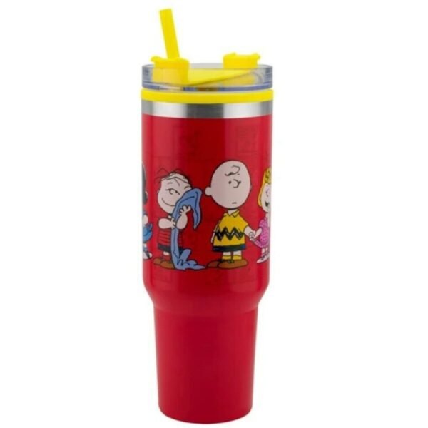 Termo Alto Doble Pared Con Asa Y Popote 1.2 L Color Snoopy