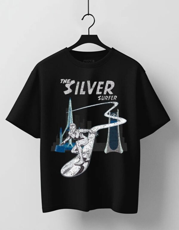 Playera Máscara De Látex The Silver Surfer Hombre