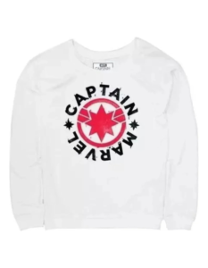 Pullover Máscara De Látex Captain Marvel Logo Mujer