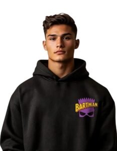 Hoodie Máscara De Látex Los Simpson Bartman Hombre