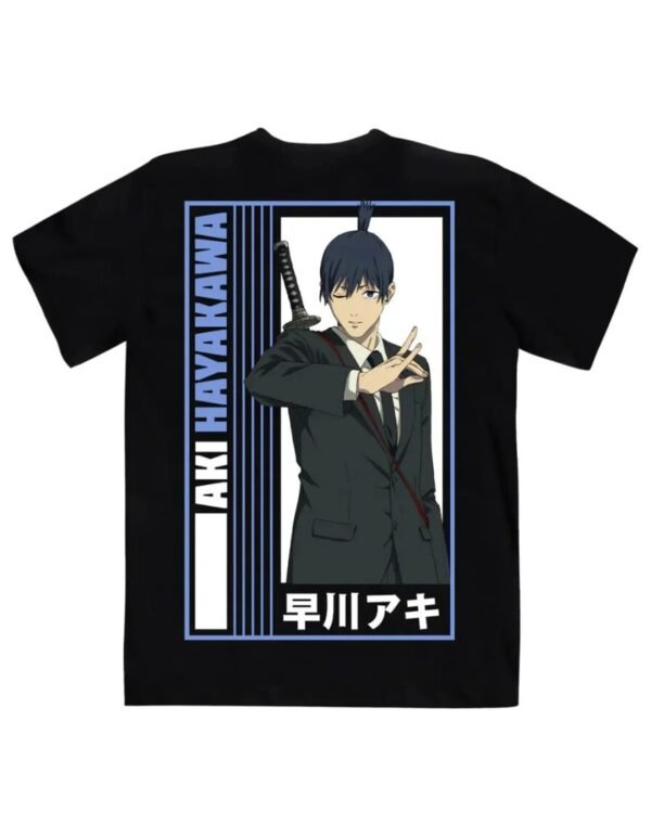 Playera Máscara De Latex Chainsaw Man Aki Hayakawa Hombre