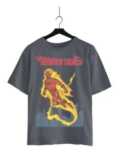 Playera Mascara De Látex Human Torch Hombre
