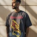 Playera Mascara De Látex Human Torch Hombre