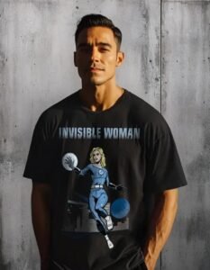 Playera Máscara De Látex Invisible Woman Hombre