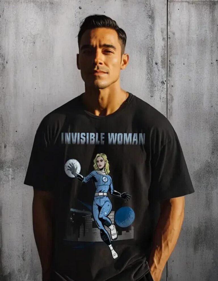 Playera Máscara De Látex Invisible Woman Hombre
