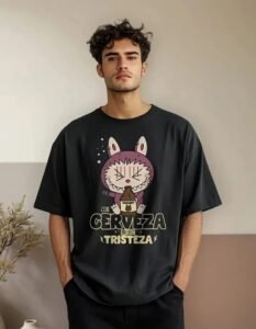 Playera Máscara De Látex Con Cerveza No Hay Tristeza Hombre