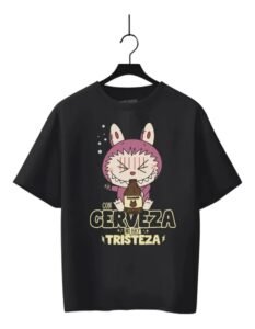 Playera Máscara De Látex Con Cerveza No Hay Tristeza Hombre