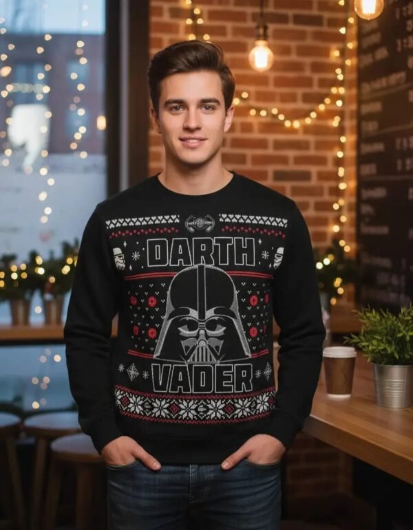 Pullover Máscara De Látex Star Wars Darth Vader Ugly Hombre