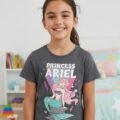 Playera Mascara De Látex Princess Ariel Niña