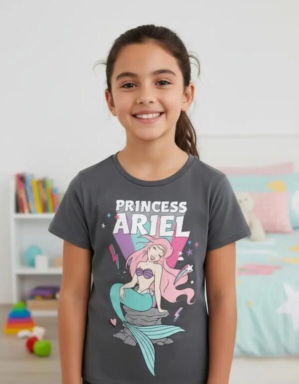 Playera Mascara De Látex Princess Ariel Niña