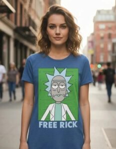 Playera Mascara De Latex Free Rick Mujer