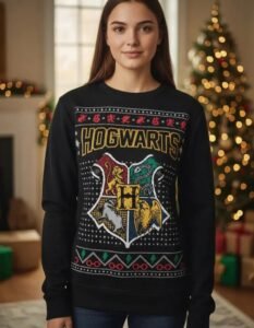 Pullover Máscara De Látex Hogwarts Ugly Mujer