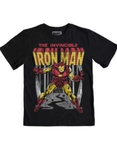 Playera Máscara De Látex Iron Man Retro Niño
