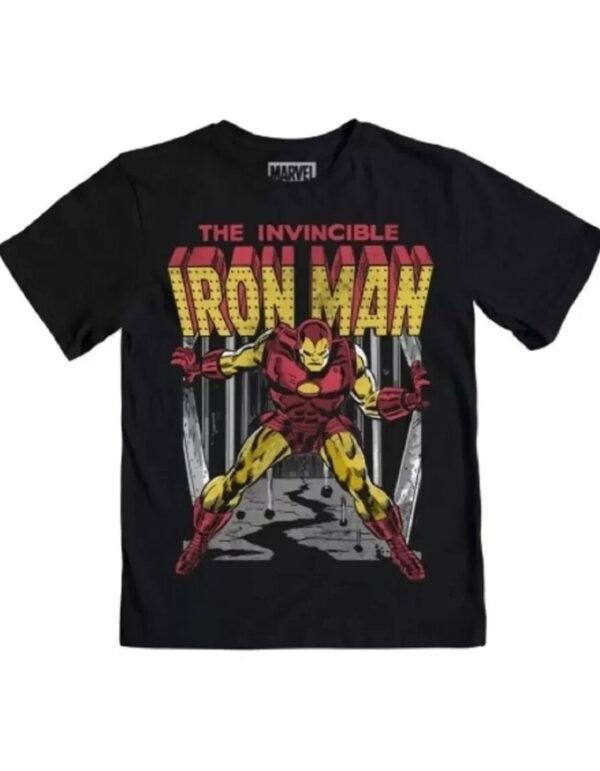 Playera Máscara De Látex Iron Man Retro Niño