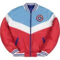 Bomber Jacket Máscara De Látex Capitan America Mujer