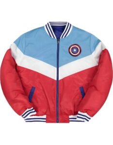 Bomber Jacket Máscara De Látex Capitan America Mujer