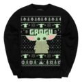 Pullover Máscara De Látex Star Wars Grogu Ugly Hombre