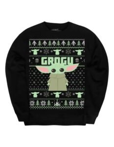 Pullover Máscara De Látex Star Wars Grogu Ugly Hombre