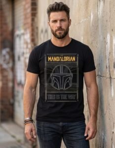 Playera Máscara De Látex Star Wars Din Djarin Hombre