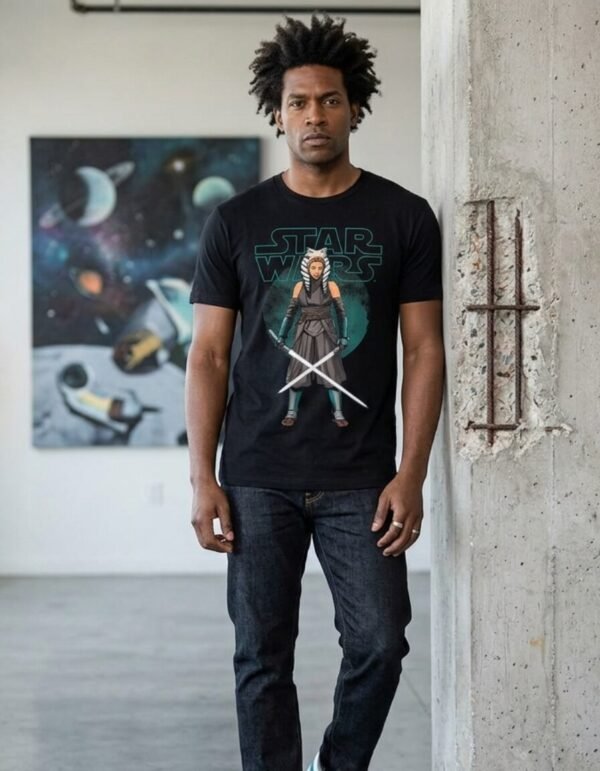 Playera Máscara De Látex Star Wars Ahsoka Hombre