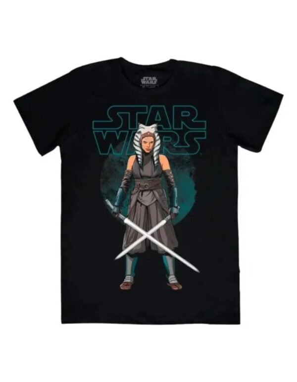 Playera Máscara De Látex Star Wars Ahsoka Hombre