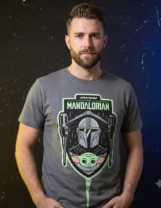 Playera Máscara De Látex Star Wars Mandalorian Child Hombre