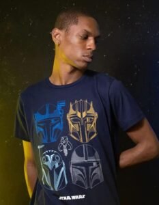 Playera Máscara De Látex Star Wars Bounty Hunters Hombre