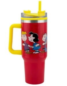 Termo Alto Doble Pared Con Asa Y Popote 1.2 L Snoopy
