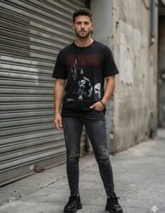 Playera Máscara De Látex The Punisher Hombre