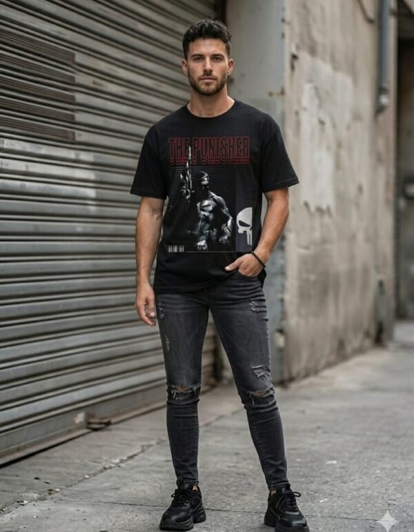 Playera Máscara De Látex The Punisher Hombre