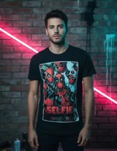 Playera Máscara De Látex Mercenary Selfie Hombre