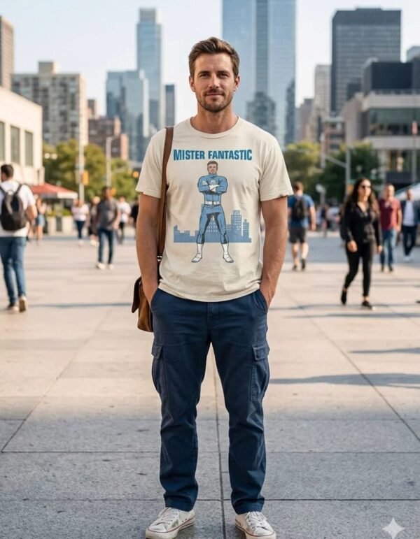 Playera Máscara De Látex Mister Fantastic Hombre