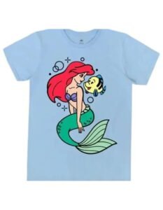 Playera Máscara De Látex Ariel Y Flounder Hombre