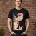 Playera Máscara De Látex Chico En Llamas Hombre