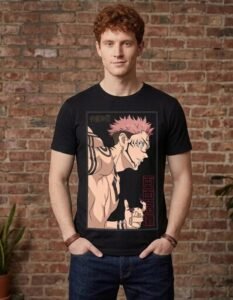 Playera Máscara De Látex Chico En Llamas Hombre
