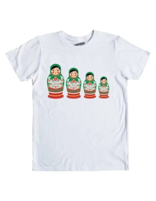 Playera Máscara De Látex Matrioshkas Hombre