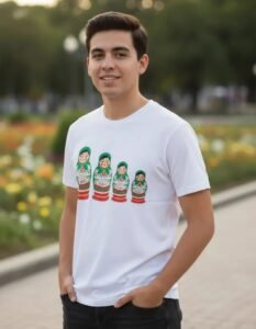 Playera Máscara De Látex Matrioshkas Hombre