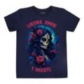 Playera Máscara De Látex Locura, Amor Y Muerte Hombre