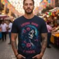 Playera Máscara De Látex Locura, Amor Y Muerte Hombre