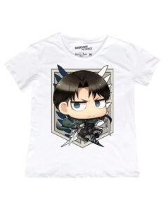 Playera Máscara De Látex Attack On Titan Levi Chibi Mujer