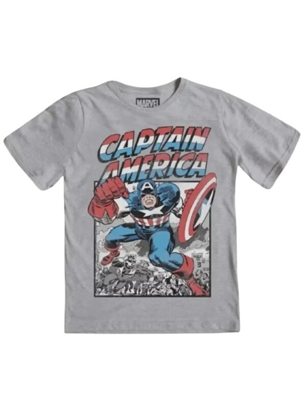 Playera Mascara De Látex Captain America Retro Niño Playera Mascara De Látex Captain America Retro Niño
