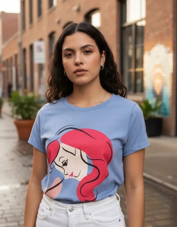 Playera Máscara De Látex Ariel Minimalista Mujer