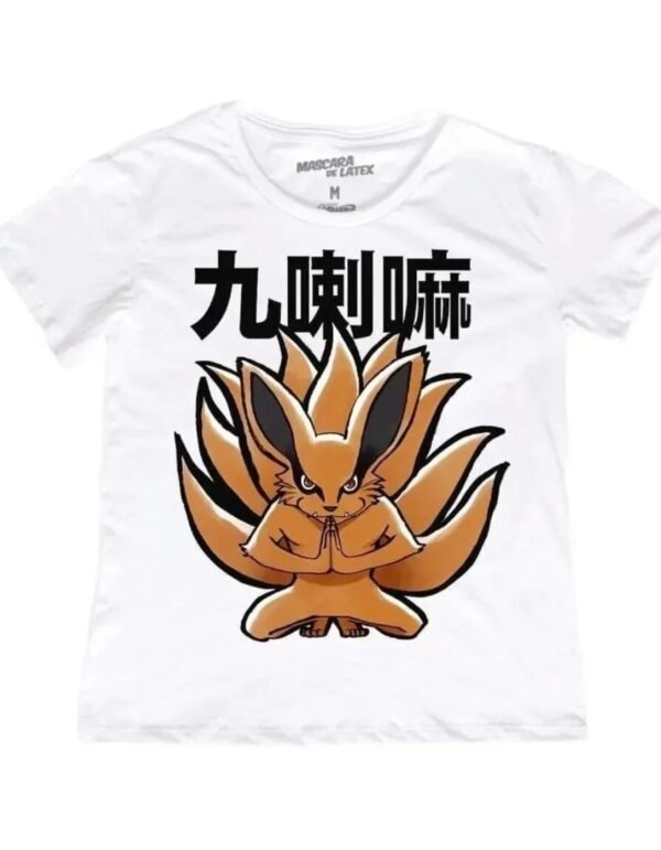 Playera Máscara De Látex Kurama Chibi Mujer Playera Máscara De Látex Kurama Chibi Mujer
