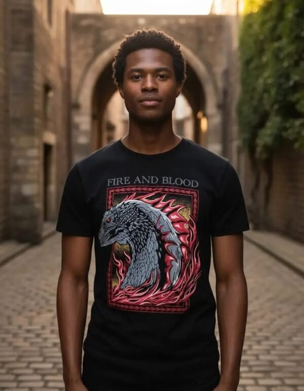 Playera Máscara De Látex Fire And Blood Hombre