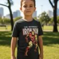 Playera Máscara De Látex Iron Man Niño