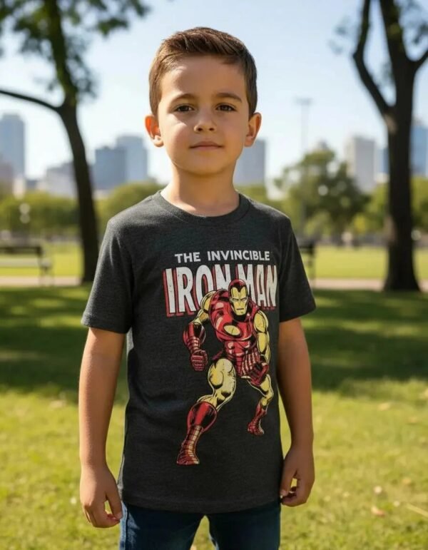 Playera Máscara De Látex Iron Man Niño