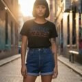 Playera Máscara De Látex Sables De Luz Mujer