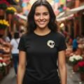 Playera Máscara De Látex Calaverita De Azúcar Mujer