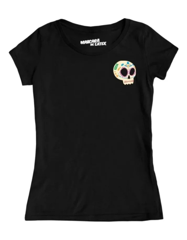 Playera Máscara De Látex Calaverita De Azúcar Mujer