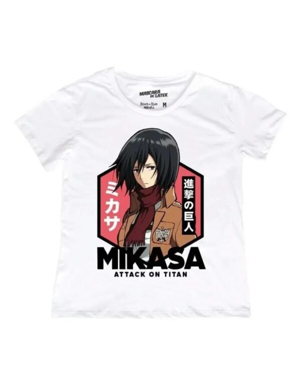 Playera Máscara De Látex Mikasa Ackerman Mujer